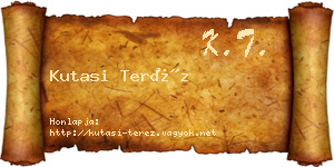 Kutasi Teréz névjegykártya